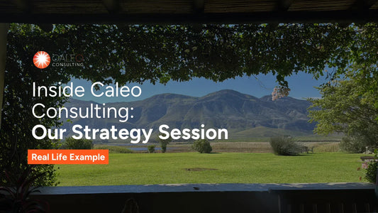A look inside Caleo Consulting’s strategy session.